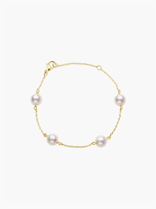 Akoya Pearl Station Bracelet