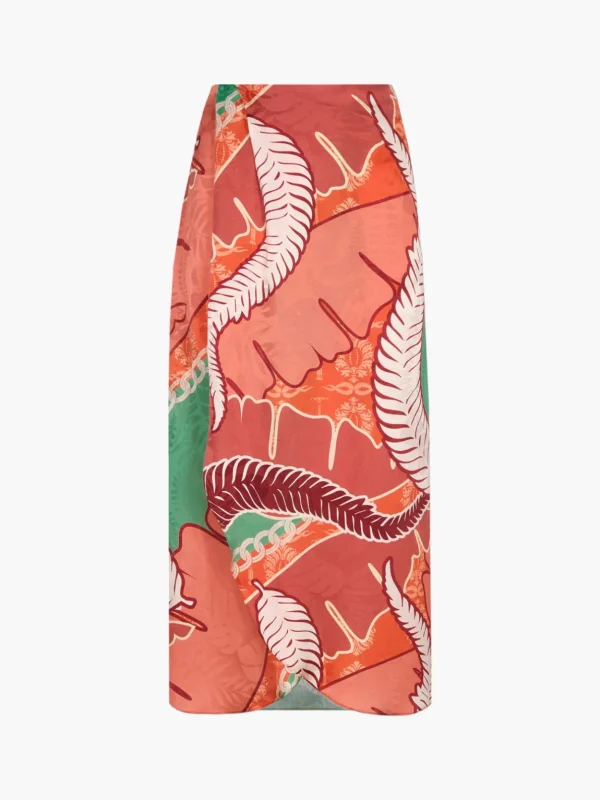 Amaime Jacquard Midi Skirt