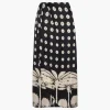 Amaime Satin Silk Midi Skirt