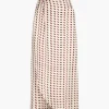 Amaime Satin Silk Midi Skirt