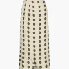 Amaime Silk Martellato Midi Skirt