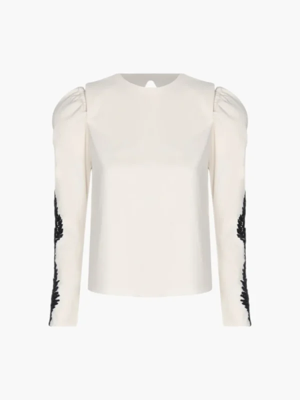 Ana Canvas Hand Embroidered Blouse
