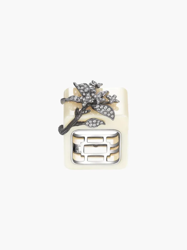 "BaDaShaRen" Literati Lilac Ceramic Ring
