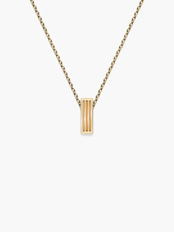 Bar Stud Fluted Pendant