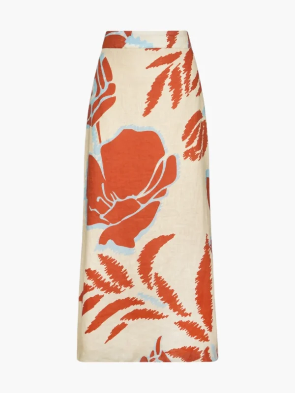 Beatrice Linen Midi Skirt