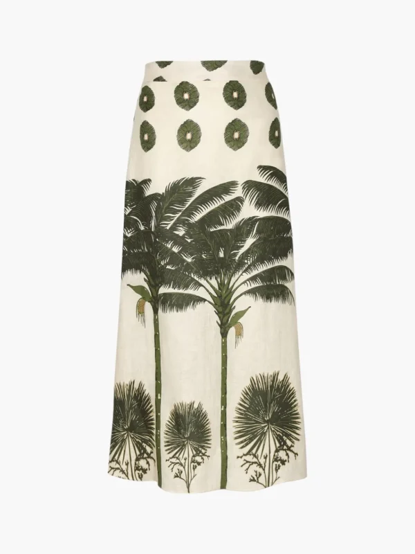 Beatrice Linen Midi Skirt