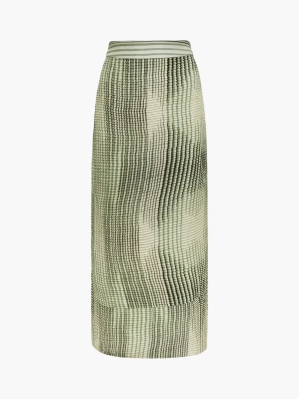 Beatrice Pleated Linen Midi Skirt