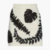 Carmelita Canvas Hand Embroidered Mini Skirt