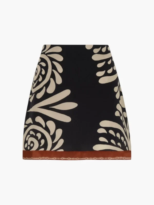 Carmelita Crepe Chine Mini Skirt