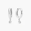 Diamond Dangle Huggies