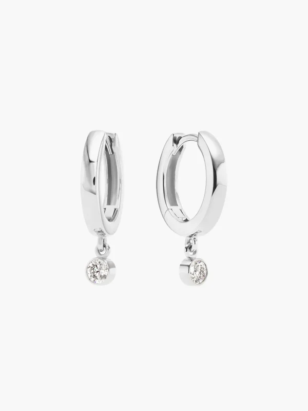 Diamond Dangle Huggies