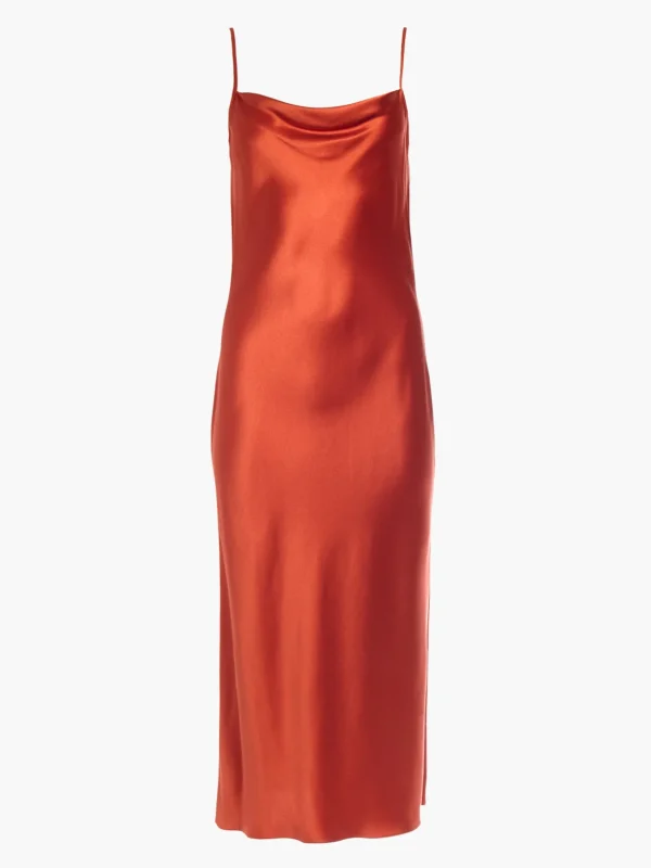 Draped Spaghetti Strap Midi Dress