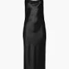 Draped Spaghetti Strap Midi Dress