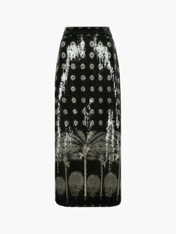 El Carmen Sequins Midi Skirt