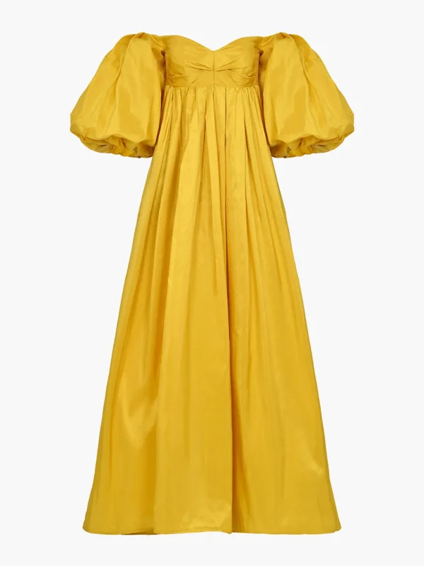 Eli Taffeta Strapless Gown