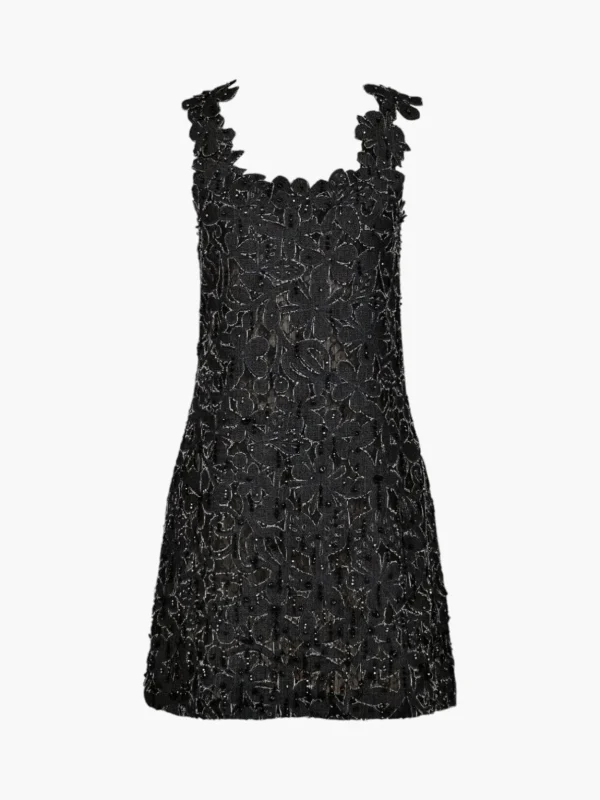 Emilie Mini Lace Denim Dress