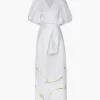 Ermita Linen Embroidered Midi Dress