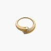 Fluted Capstone Double Wrap Ring