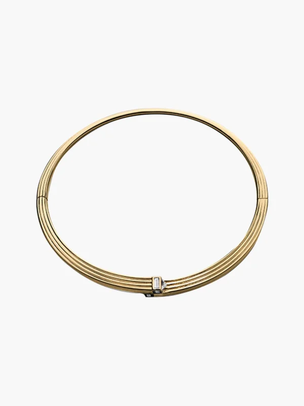 Fluted Capstone Double Wrap Bangle