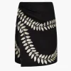 Guainia Embroidered Linen Mini Skirt