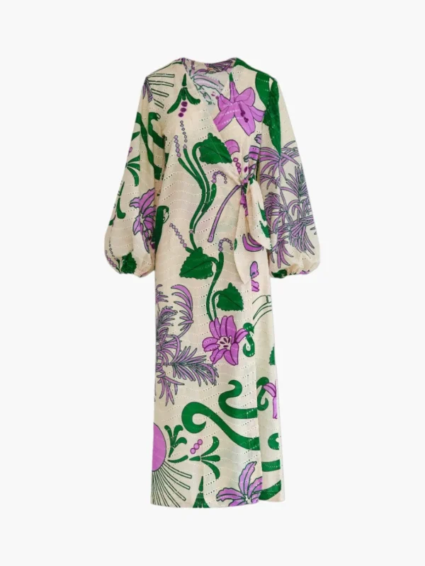 Hojarasca Cotton Eyelet Maxi Dress