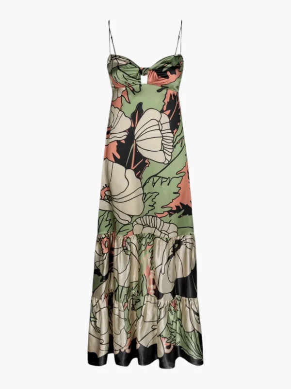 Julieta Satin Silk Maxi Dress