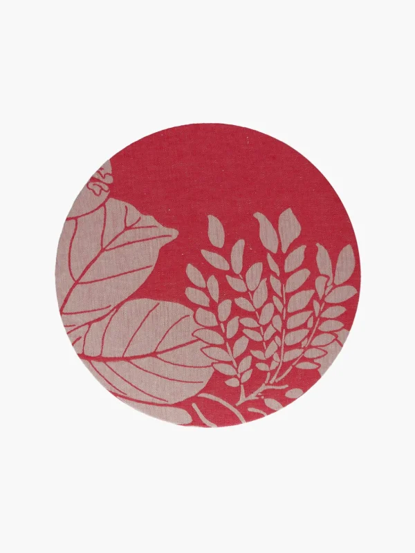 Linen Damask Tutti Le Foglie Charger Plate