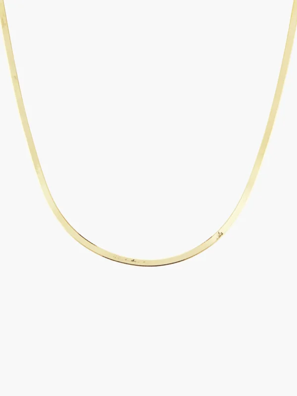 Liquid Gold Herringbone Necklace