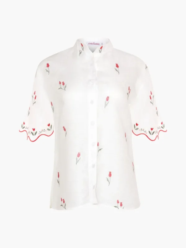 Lovely Tulip Short Sleeve Shirt