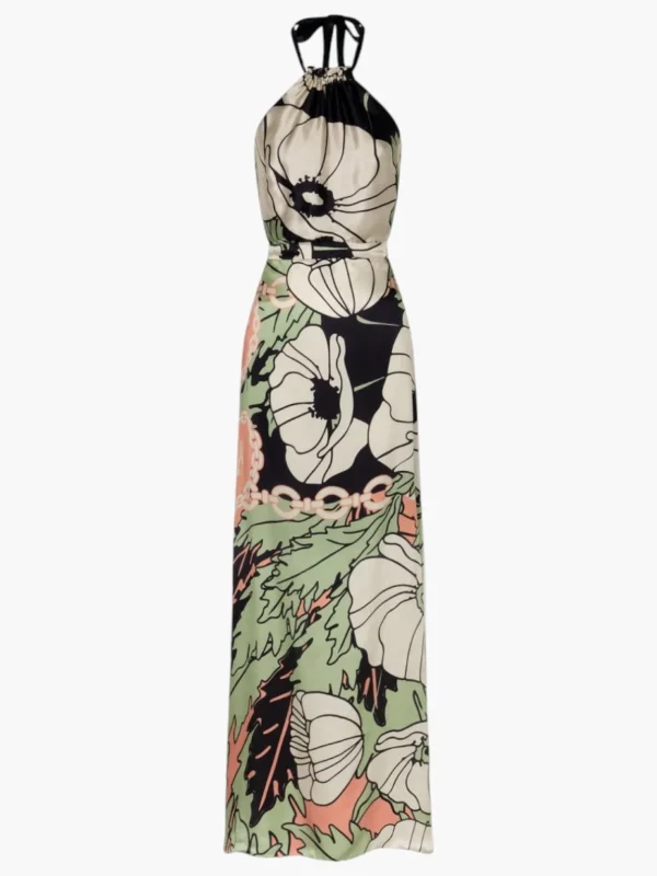 Magdalena Satin Silk Maxi Dress