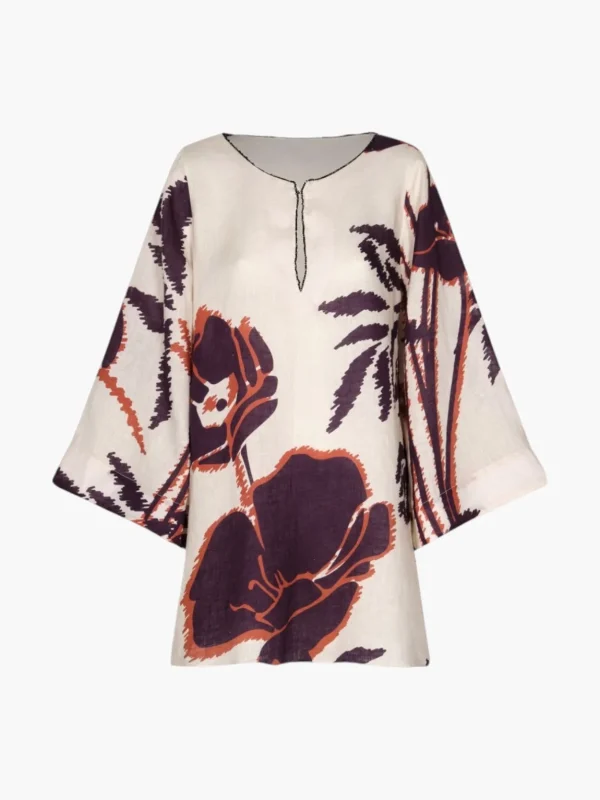 Nazare Linen Mini Tunic Dress