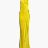 Olivia Halter Silk Dress