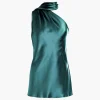 One Shoulder Bias Top With Scarf