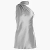 One Shoulder Bias Top With Scarf