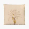 Palm Tree Embroidered Cushion Cover