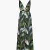 Sabina Silk Jacquard Midi Dress