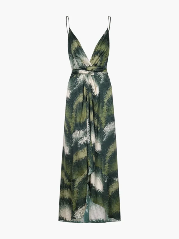Sabina Silk Jacquard Midi Dress