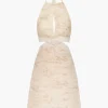 San Agustín Pleated Cotton Mini Dress