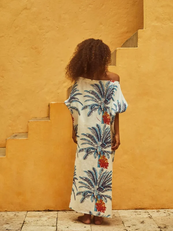 San Gregorio Linen Midi Dress