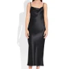 Satin Drape Front Camisole Dress