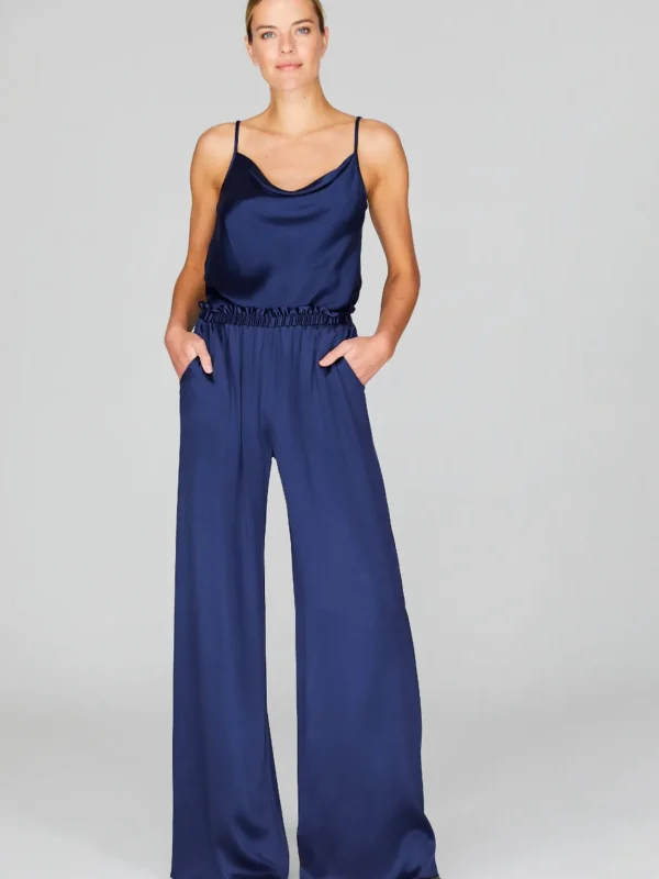 Satin Pajama Pant With Elastic Waist