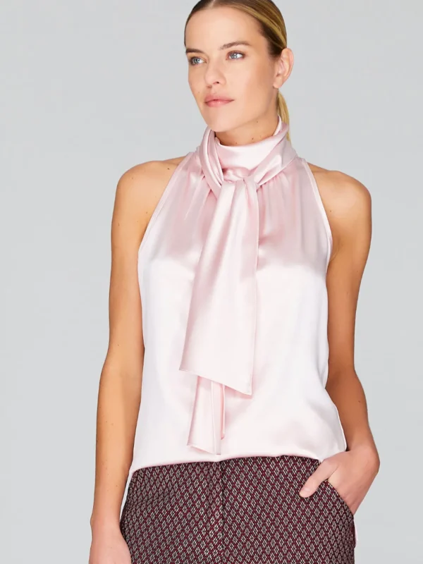 Satin Tie Neck Top