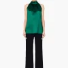Satin Tie Neck Top