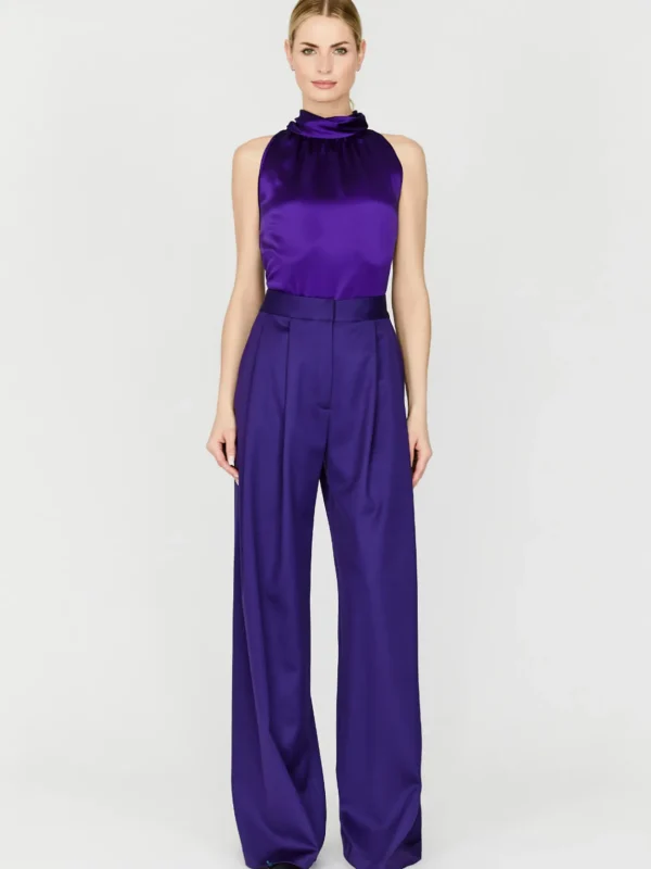 Satin Tie Neck Top