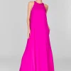 Silk Georgette Long Trapeze Gown