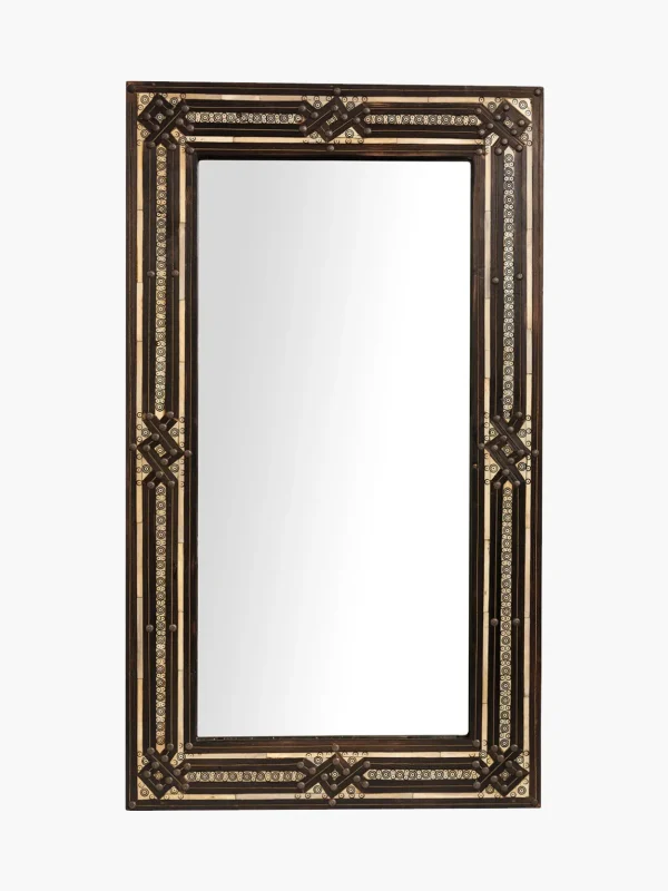 Studded Rectangular Moroccan Mirror