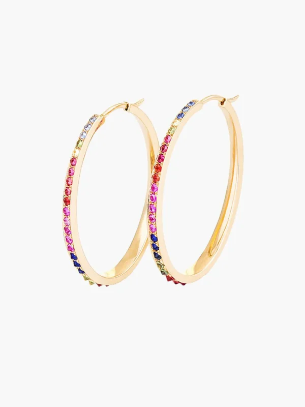Sumerian Sapphire Hoops