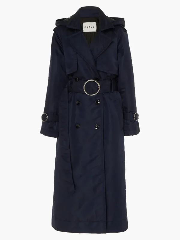Sustainable Down Filled Satin Trench