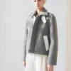 Sustainable Down Wool Hooded Coat