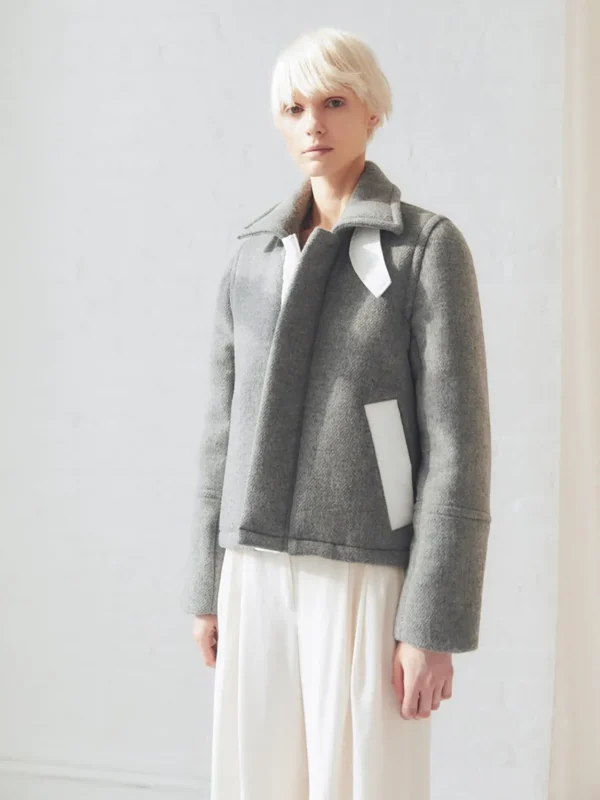 Sustainable Down Wool Hooded Coat